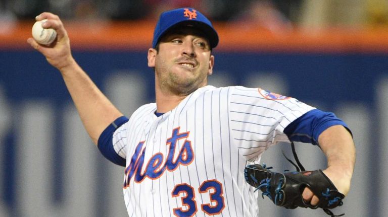 Mets vs. Braves 26 New York Mets starting pitcher Matt Harvey delivers a pitch against the Atlanta Braves during the first inning of an MLB baseball game at Citi Field on Tuesday, May 3, 2016.