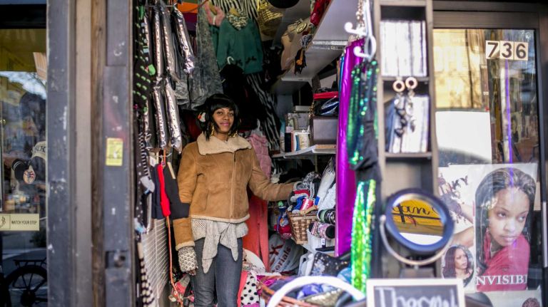 Hazel Brown, owner of the diminutive the store On Fleek in Crown Heights, Brooklyn on Jan. 13, 2016.
