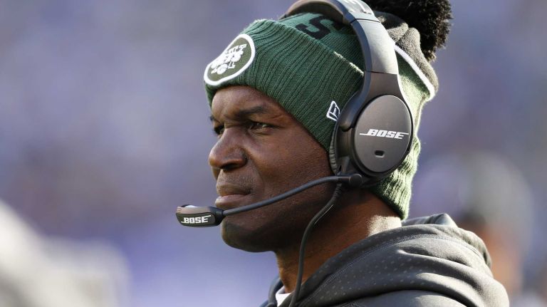 Head coach Todd Bowles of the New York Jets looks on from the bench against the New York Giants at MetLife Stadium on Sunday, Dec. 6, 2015 in East Rutherford, N.J.