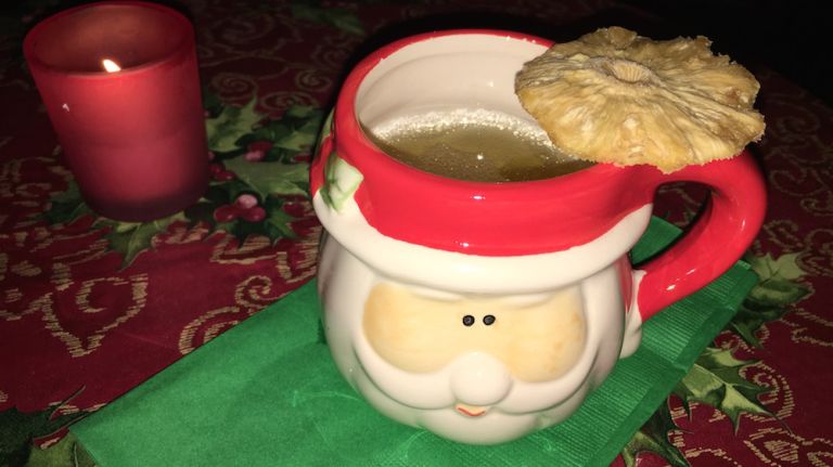 This cocktail is buttery and warm and perfect for a chilly night. Bartender Nico de Soto created all the cocktails including this one, a hot clarified milk punch with Jamaican rum, Trinidad Overproof Rum, Batavia Arrack, pineapple juice, lemon juice, milk, 8 spices, coconut water and coconut oil. $14. 