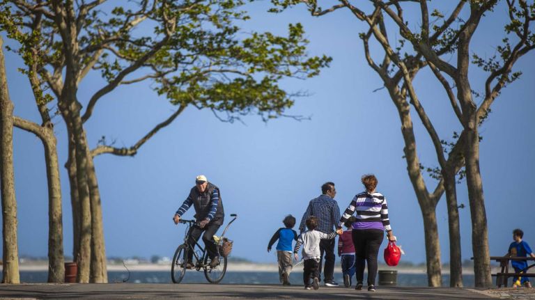 A pathway to the shore at Manhattan Beach on June 8, 2015. ?By Yeong-Ung Yang