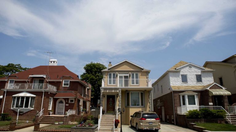 A residential neighborhood at Dover Street between Shore Boulevard and Hampton Avenue at Manhattan Beach, New York on June 8, 2015. ?By Yeong-Ung Yang