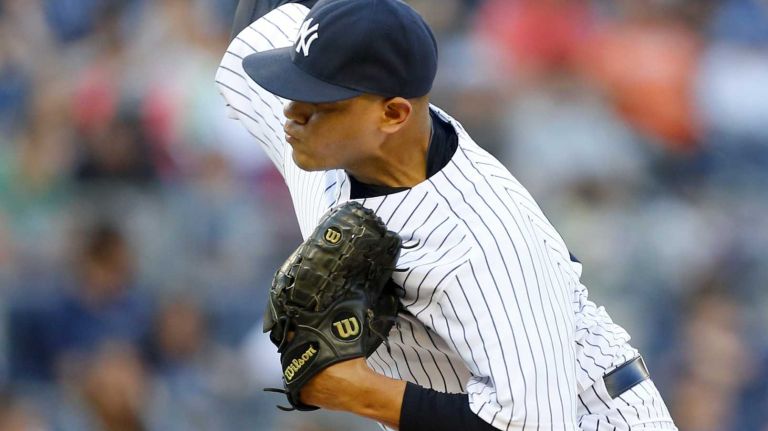 Dellin Betances of the Yankees pitches in the sixth inning against the Pittsburgh Pirates at Yankee Stadium on Saturday, May 17, 2014.