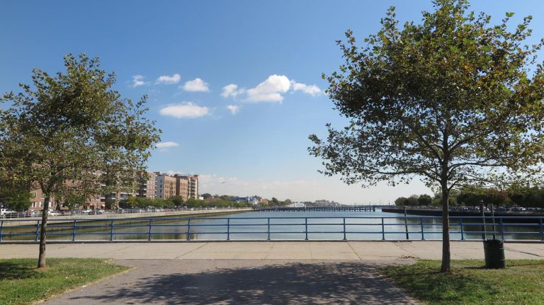 You can take in the blue sky and sea from Sheepshead Bay.