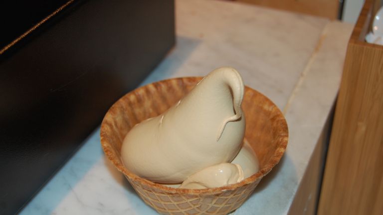 In an edible cone/ bowl. YES PLEASE.