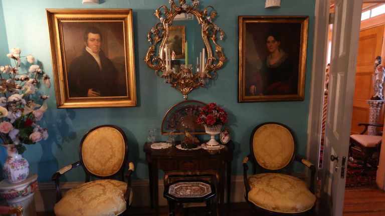 Period decor inside the Seguine Mansion, in Prince's Bay, Staten Island, Friday, May 22, 2015.