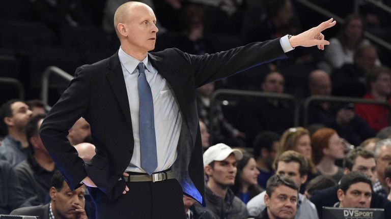 Xavier Musketeers head coach Chris Mack reacts against the Villanova Wildcats during the final game of the Big East basketball tournament at Madison Square Garden on Saturday, March 14, 2015.