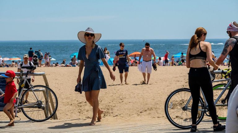 Head to Brighton Beach for a swim or some time in the sun.
