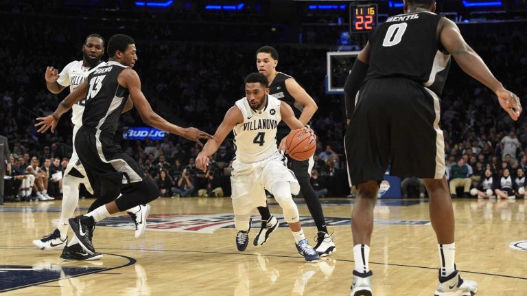 Villanova Wildcats guard Darrun Hilliard II drives to the basket against the Providence Friars in a Big East semifinal men's basketball game at Madison Square Garden on Friday, March 13, 2015.