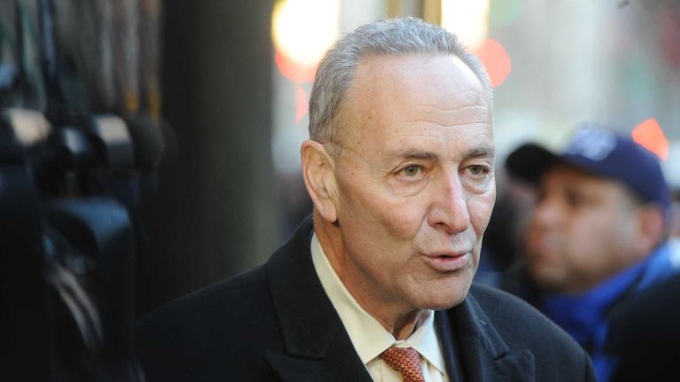 Sen. Charles Schumer arrives at the wake for former Gov. Mario Cuomo at Frank E. Campbell Funeral home in Manhattan on Jan. 5, 2015.