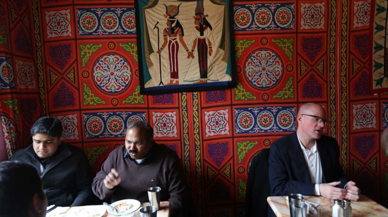 Lunch at the Bedouin tent at 405 Atlantic Ave. in Boerum Hill, Brooklyn, Friday, Mar. 14, 2014.