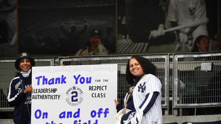 Derek Jeter's final game at Yankee Stadium 170 Derek Jeter fans prepare for his final game against the Baltimore Orioles at Yankee Stadium on Sept. 25, 2014.