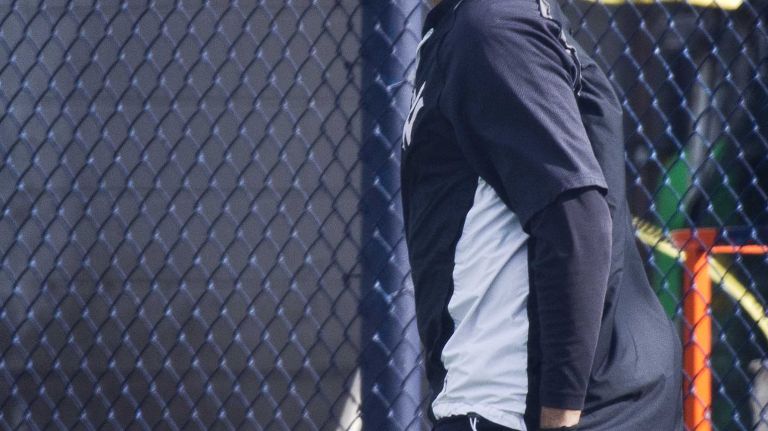 Yankees' Derek Jeter works out at the team's minor-league facility in Tampa, Fla. on the morning of Feb. 13, 2014, prior to the official start of spring training.
