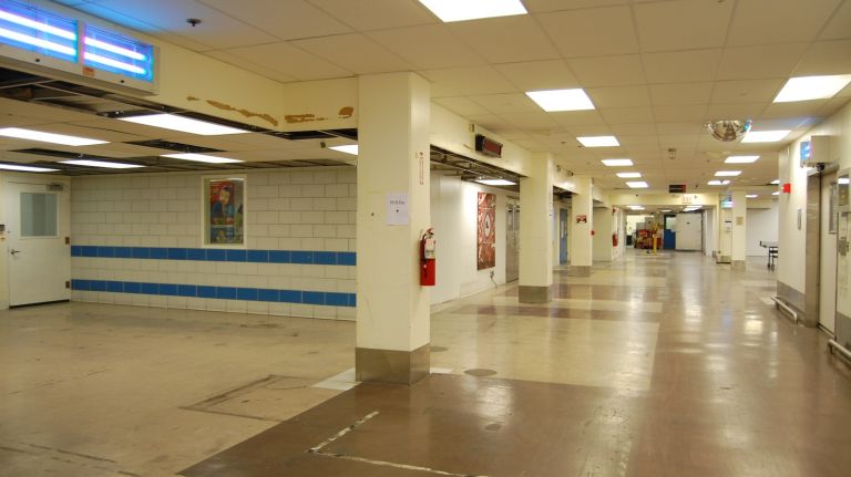 The inside of the Pfizer Building can feel a little 