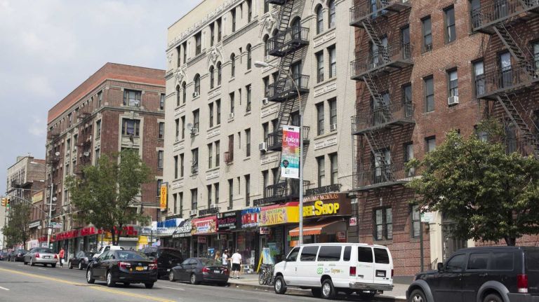 Apartment buildings on St. Nicholas Avenue near West 174th Street. (Jul. 9 , 2013)