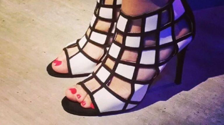 Q: What's black and white and red all over? A: #NYFW's hottest shoe & pedicure combo #amshoes