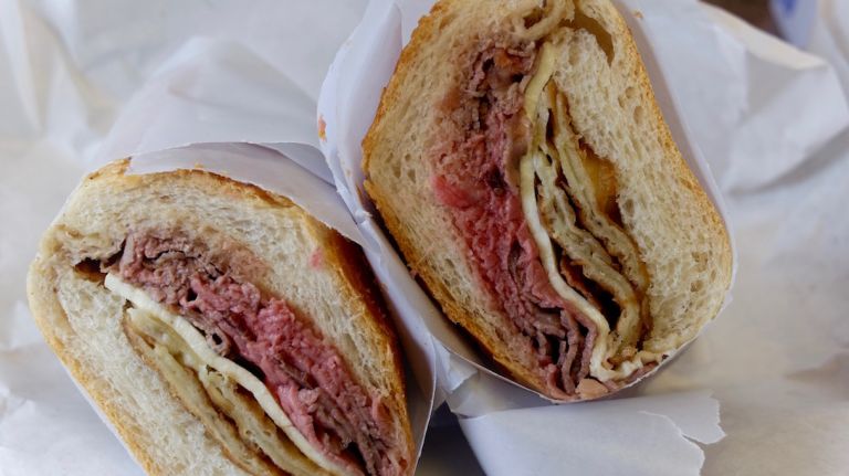 Defonte's has inspired many an ode to the art of the sandwich, all of them well-deserved. This Red Hook mainstay, in a part of the neighborhood where you're more likely to be waiting in line with cops and construction workers than hipsters and artists, has been making perfect Italian sandwiches since 1922. The roast beef, mozzarella and fried eggplant is a classic, advertised on one of the hanging placards that serves as a menu -- the beef is rare, the mozzarella is fresh and the fried eggplant is arguably the best in the city, thin and lovingly salted, creamy and crunchy all at once. You can't go wrong adding it to any sandwich here. (379 Columbia St., Brooklyn, no website)