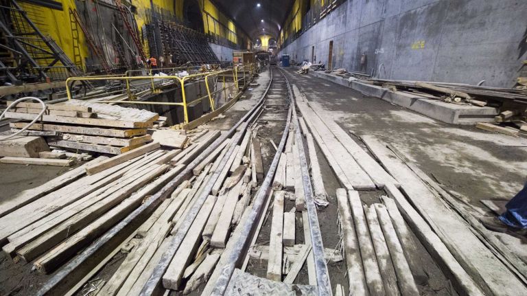 The East Side Access project takes shape under the streets of Manhattan on Nov. 4, 2015. When completed East Side Access will allow Long Island Rail Road trains to travel to Grand Central Terminal. Currently, Manhattan-bound travelers can only go to Penn Station on the West Side.