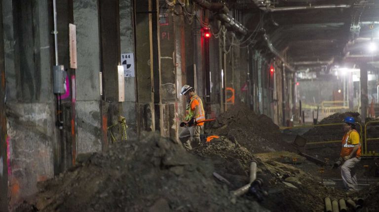 Work continues of the Long Island Rail Road's East Side Access project on Nov. 4, 2015 in New York City. It will allow the LIRR to run trains to Grand Central Terminal in Manhattan instead of just Penn Station.