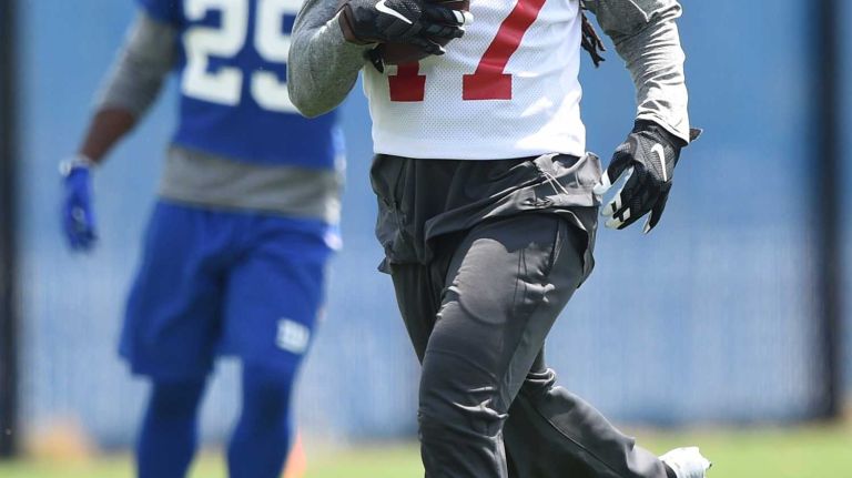 New York Giants during the Giants Organized Team Activities at Quest Diagnostics Training Center on Wednesday, June 1, 2016.