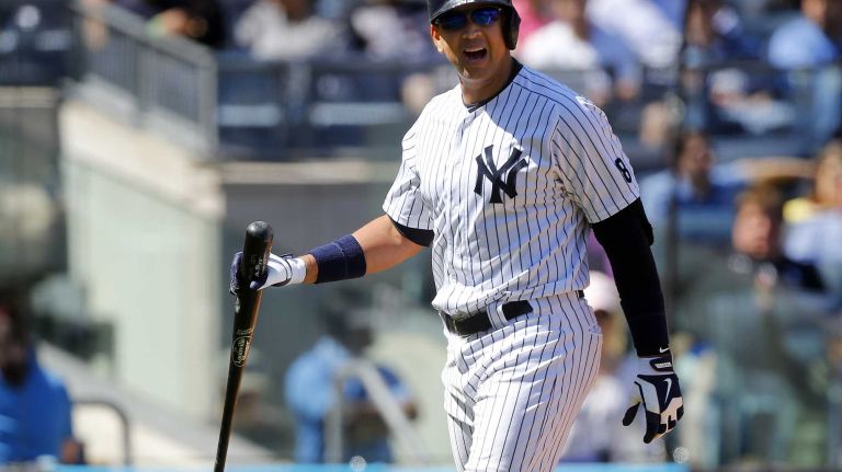 Yankees vs. Rays 92 Alex Rodriguez #13 of the New York Yankees strikes out in the fourth inning against the Tampa Bay Rays at Yankee Stadium on Saturday, April 23, 2016 in the Bronx Borough of New York City.