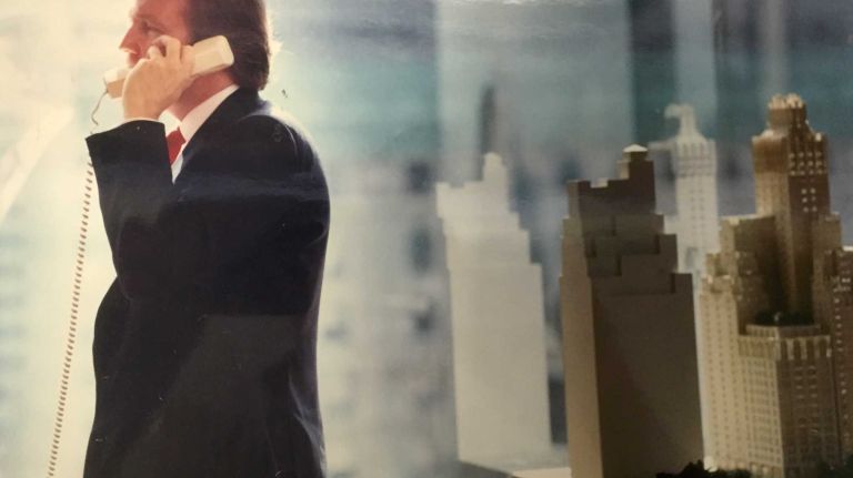 Donald Trump: See photos of the early years 12 Donald Trump confers on the telephone in his office at Trump Plaza after he took a full page advertisement in The New York Times, The Boston Globe and The Washington Post expressing his dissatisfaction with the U.S. foreign policy on Sept. 3, 1987.