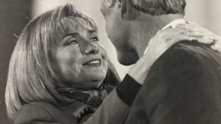 Hillary Clinton: The early years 3 Hillary Clinton with her husband Bill Clinton after he spoke to supporters in Little Rock, Ark., on election night Nov. 9, 1992.