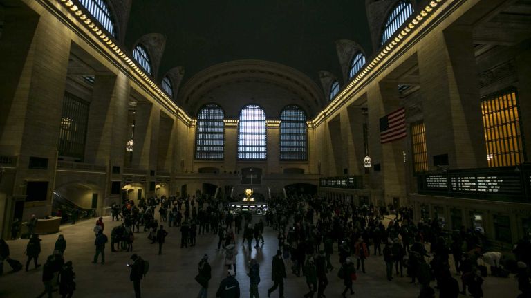 A partial power outage at Grand Central Terminal darkened corridors, and closed shops, on Feb. 15, 2016.