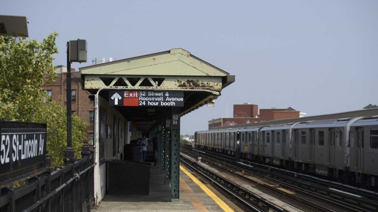A state of disrepair is visible at the 7 train 52 Street-Lincoln Avenue subway station in Queens, on Wednesday, September 02, 2015. An analysis by the Citizen Budget Commission found that the 52 Street-Lincoln Avenue subway station was one of the worst stations because it has 'components' in disrepair, such as platforms and stairs.