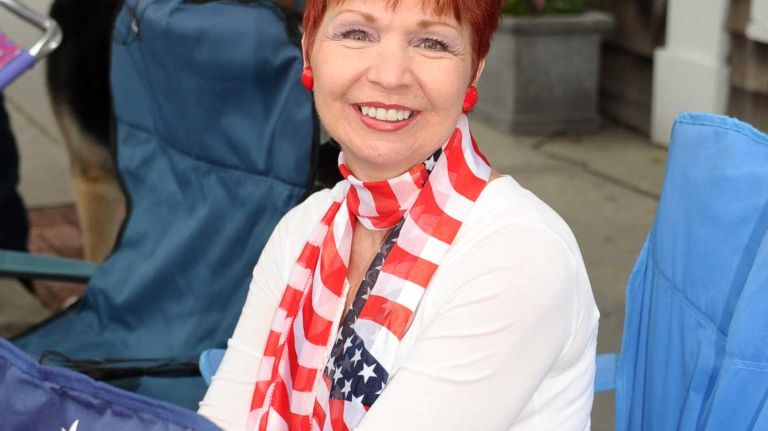 A spectator at the Fourth of July parade on Saturday, July 4, 2015, in Southampton.