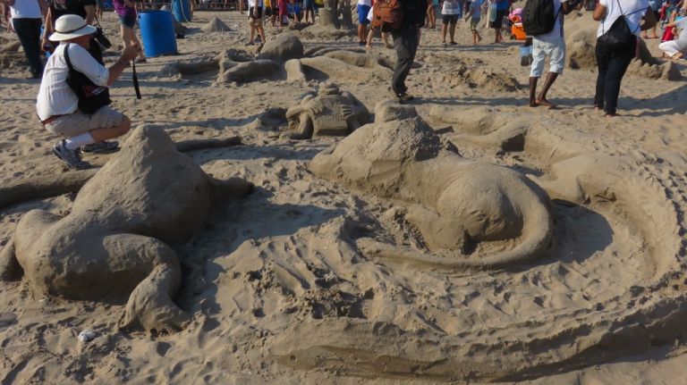 A sculpture at the Coney Island Sand Sculpting Contest. 