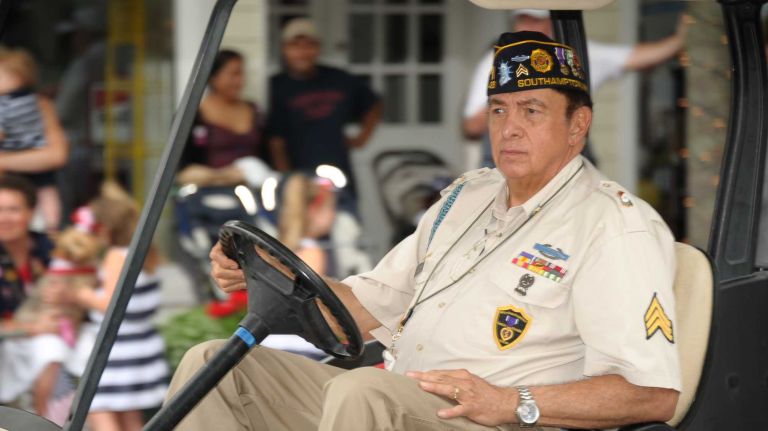 Fred Calise participates in the Fourth of July parade on Saturday, July 4, 2015, in Southampton.