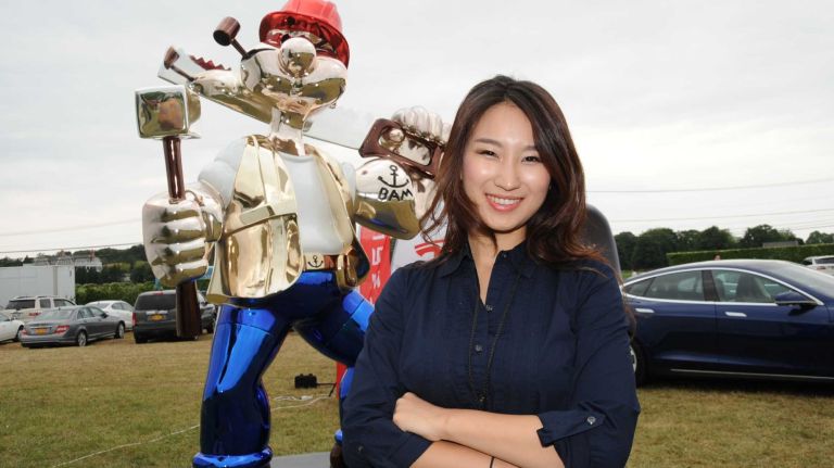 Yun Jung Hye attends the opening Thursday, July 2, 2015, of ArtHamptons in Bridgehampton.