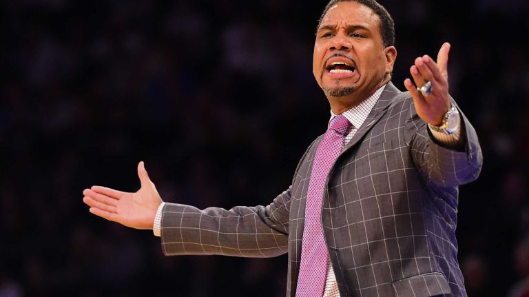 Providence head coach Ed Cooley reacts against Butler during the Big East Tournament at Madison Square Garden in New York, New York on Thursday, Mar 10, 2016. Big East Basketball Tournament between #5 Butler and #4 Providence.
