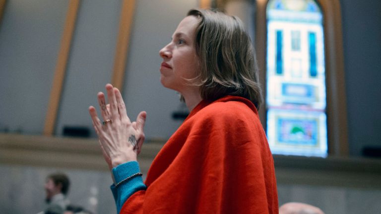 Activists, faith leaders and elected officials attend a rally for detained immigration rights leaders Ravi Ragbir and Jean Montrevil at Judson Memorial Church in Manhattan on Monday, Jan. 15, 2018.
