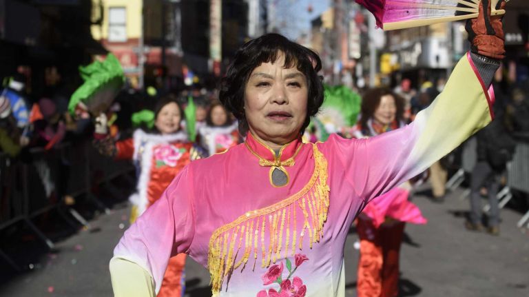 Participants and spectators welcome the Year of the Monkey, which began Monday, Feb. 8, 2016, during the annual Lunar New Year Parade in Manhattan's Chinatown on Sunday, Feb. 14, 2016. The monkey is the ninth of the 12-year cycle of animals that appear in the Chinese zodiac related to the Chinese calendar. 