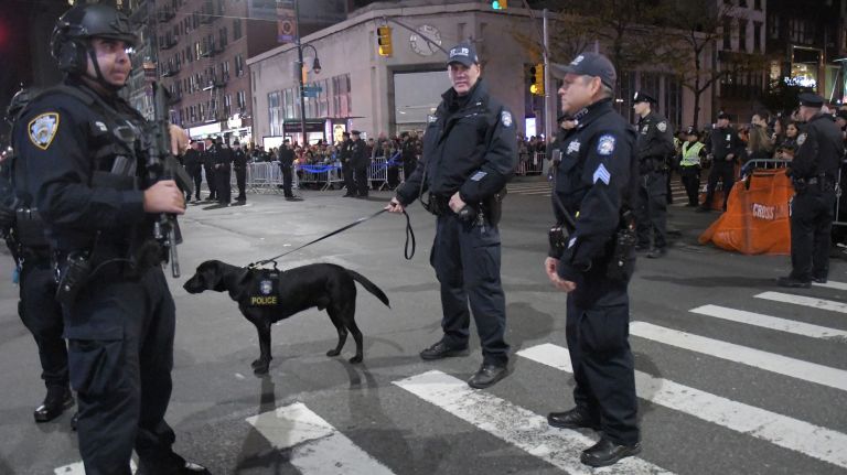 Village Halloween Parade photos highlight city's spookier side 43 Parade marchers travel up Sixth Avenue in the 44th annual Village Halloween Parade in Manhattan, Tuesday, Oct. 31, 2017.