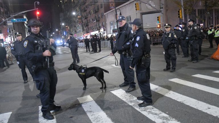 Village Halloween Parade photos highlight city's spookier side 44 Tight security presence is seen along the parade route for the 44th annual Village Halloween Parade in Manhattan, Tuesday, Oct. 31, 2017.