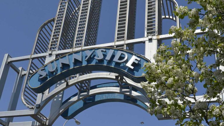 The Sunnyside sign on Queens Boulevard and 46th Street.