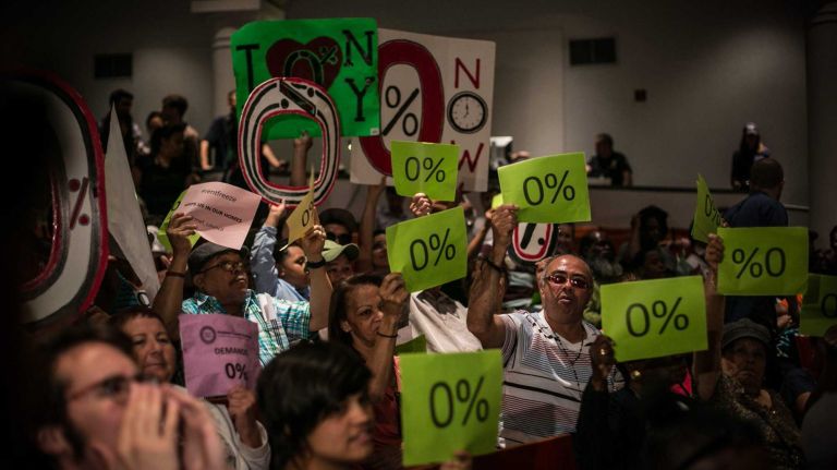 Battle looms over NYC rent stabilization law 1 The Rent Guidlines board meeting at Cooper Union in Manhattan on June, 23, 2014. By Anthony Lanzilote