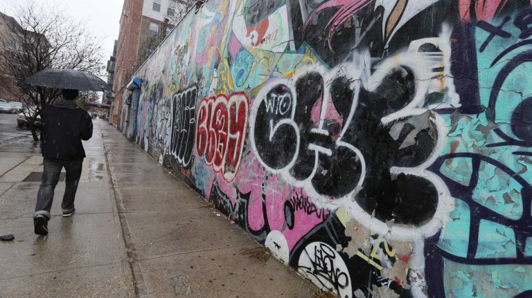 Graffiti on Keap street at the corner of Hope street in Williamsburg, Brooklyn, Wednesday, Nov., 26, 2014.