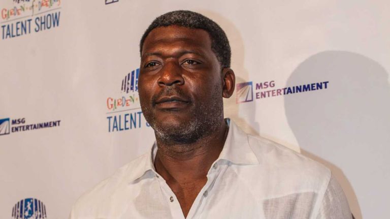 Larry Johnson arrives at The Garden of Dreams Talent Show at Radio City Music hall in Manhattan on June 17, 2014.
