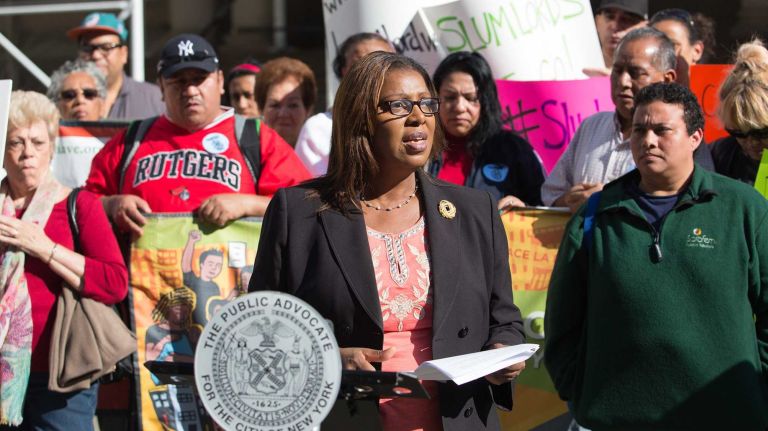 Man dies following police chase in Queens 1 Public Advocate Letitia James speaks during a press conference outside of City Hall to announce the launch of 2014 Worst Landlords Watchlist in Manhattan on Wednesday, Oct. 8, 2014.