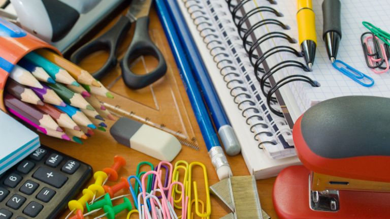 School supplies for the start of a new school year.