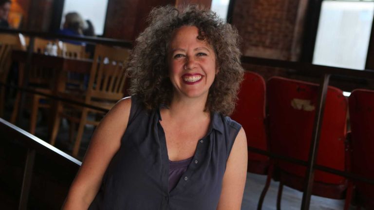 Tanya Rynd, owner of Superfine, at 126 Front Street in DUMBO ob Friday, June 6, 2014.