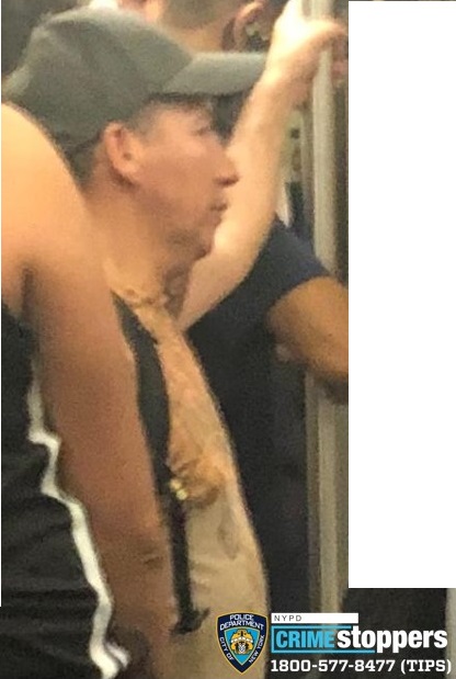 Subway creep gropes woman's buttocks while riding the R train in Midtown Manhattan 1
