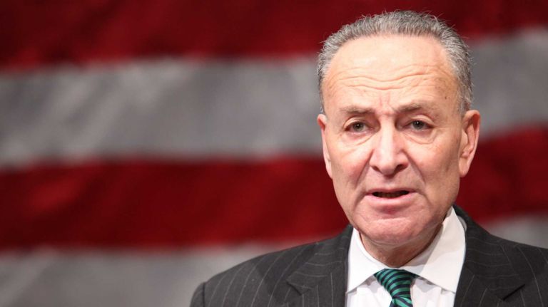Sen. Charles Schumer speaks on Jan. 2, 2014, at Bethpage High School in Bethpage.