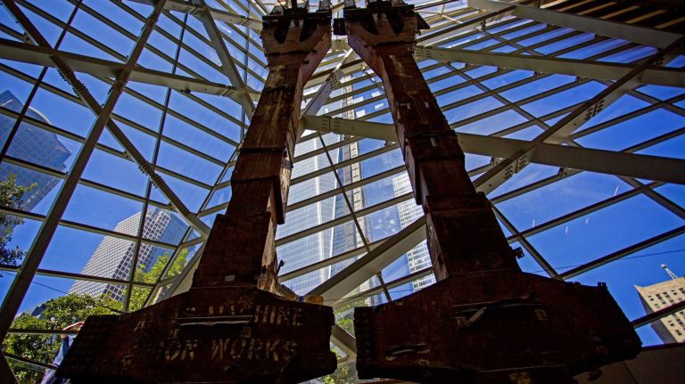 Recovered from the World Trade Center site after the Sept. 11attacks, these structural steel 