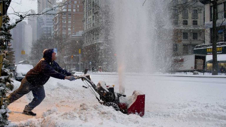 A January snowstorm on the Upper West Side.