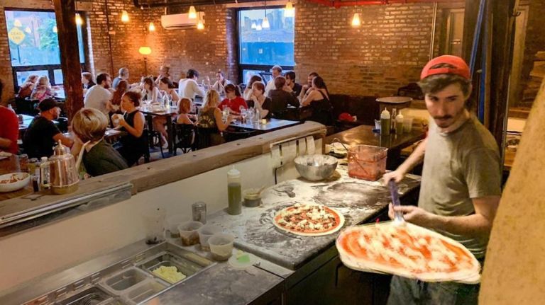 Get a slice of authentic wood-fired Roman pizza at Hoek Pizza in Red Hook